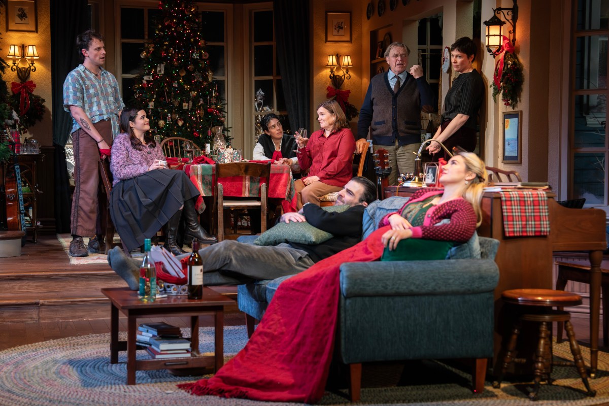 Christopher Sears, Barbie Ferreira, Roberta Colindrez, Mare Winningham, Zachary Quinto, David Rasche, Shailene Woodley and Rebecca Henderson in "Cult of Love" on Broadway.