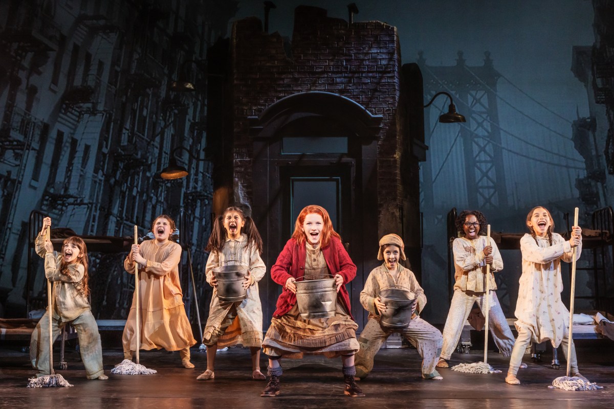 From child actor to director, Jenn Thompson returns to ‘Annie’ 2 Hazel Vogel as Annie with the Orphans in Jenn Thompson's production of "Annie" at MSG.