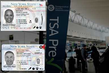 Pictures of REAL ID and Enhanced ID at JFK Airport