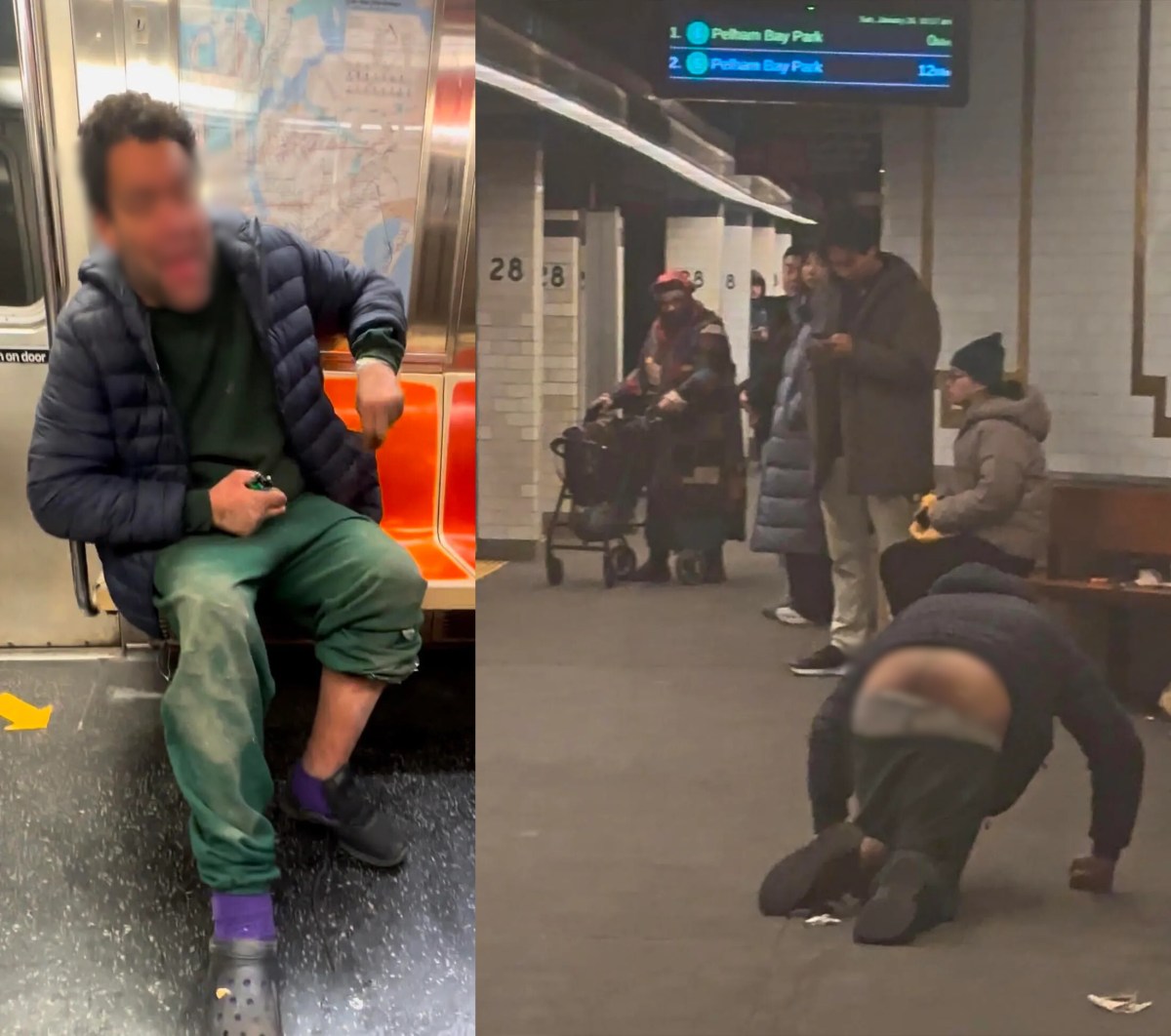 How would Hochul's involuntary commitment power play potentially impact the way NYC handles severe mental illness in the subways? 3 Midtown NYC subway rider has filthy mental breakdown