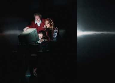 Andrew Garman, Amelia Workman, Julius Rinzel in The Antiquities