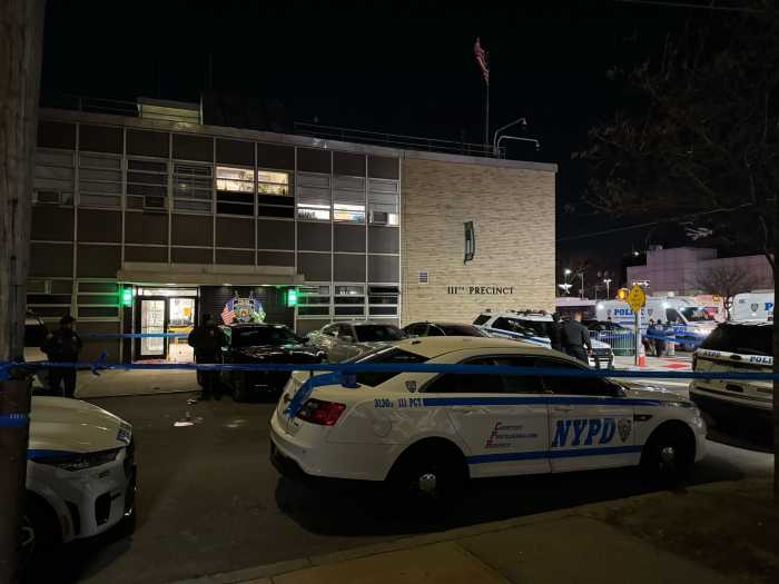 Queens police shooting: 79-year-old man dead after cops shot him while he brandished gun at precinct, sources say 4 Scene of Queens police shooting at precinct