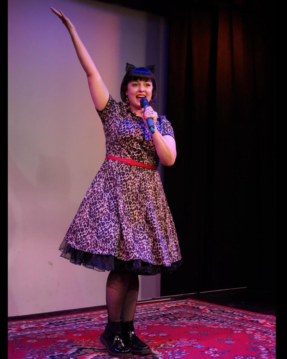 Catbaret host Gemma Smith