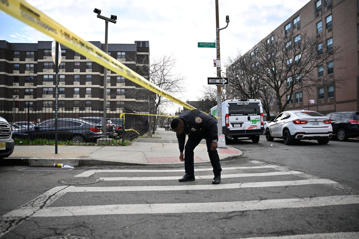 Two men shot on Brooklyn street in early-morning gunfire; suspect on lam, cops say 2 Police in Brooklyn at scene where two men were shot
