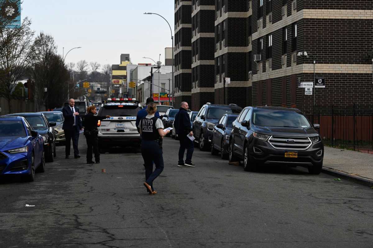 Police in Brooklyn at scene where two men were shot
