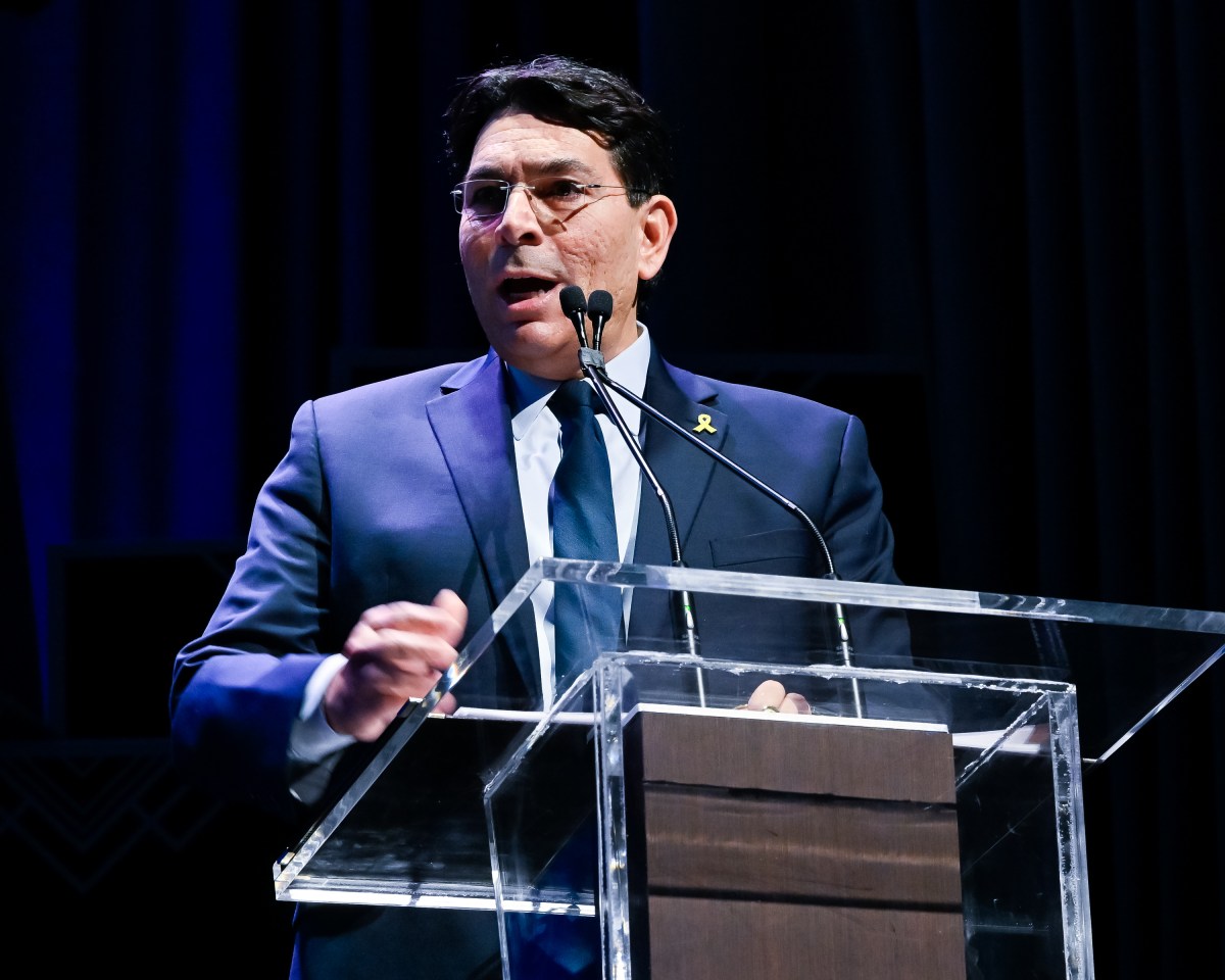 Israel's Ambassador to the United Nations Danny Danon speaks at the CAM Summit at the Ziegfeld Theater on March 22, 2025.