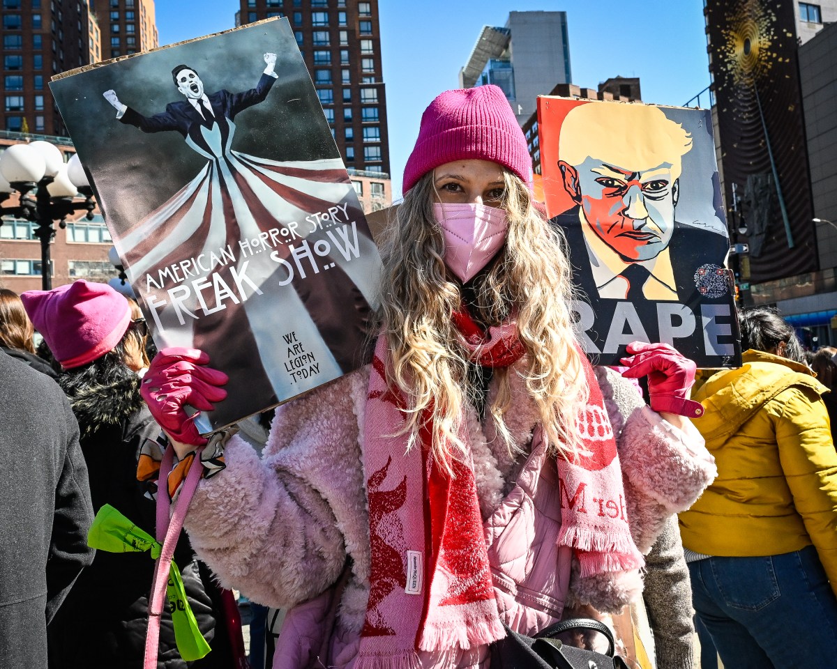 International Women's Day March in Lower Manhattan