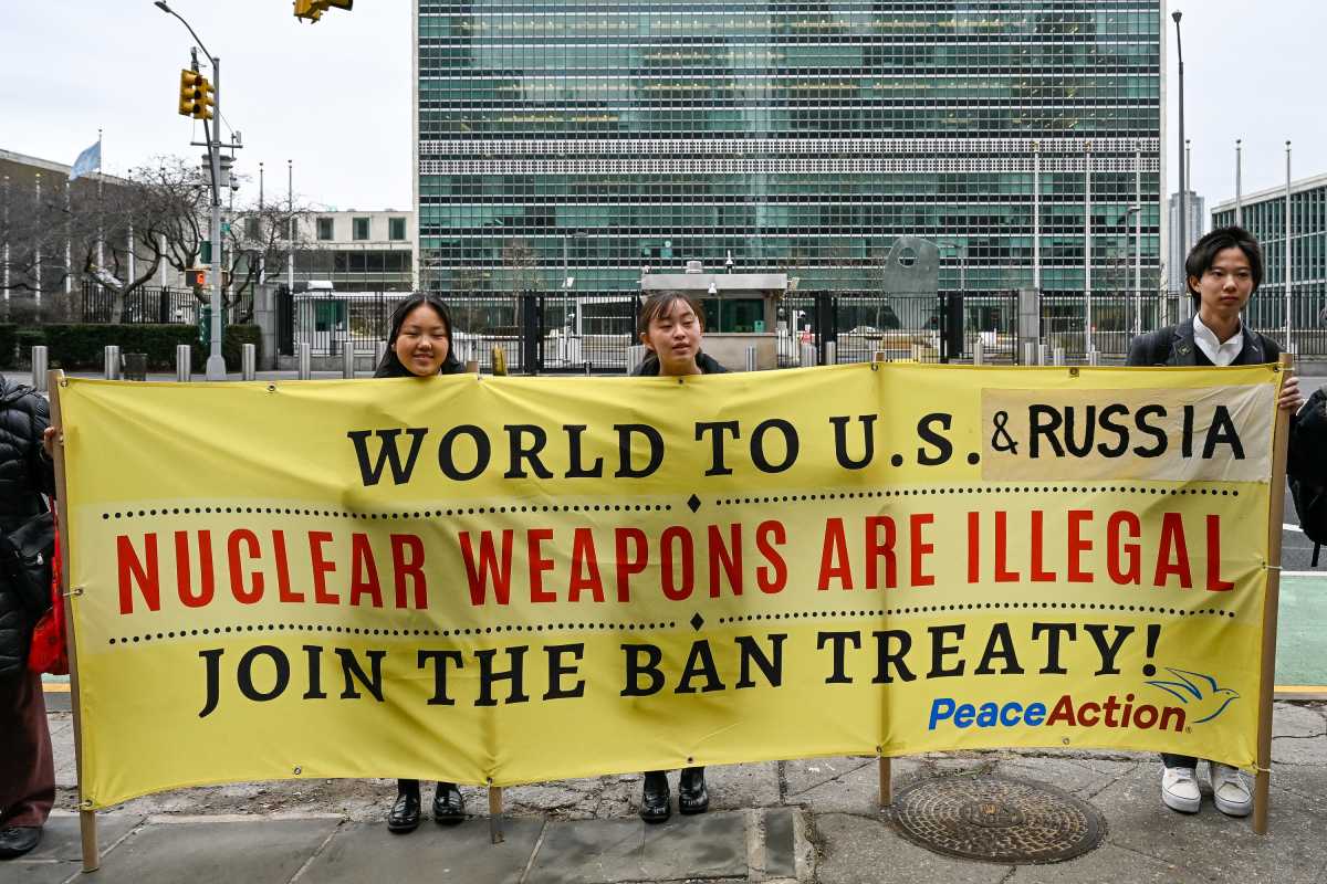 A coalition of peace groups called for the end of nuclear power.
