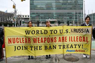 A coalition of peace groups called for the end of nuclear power.