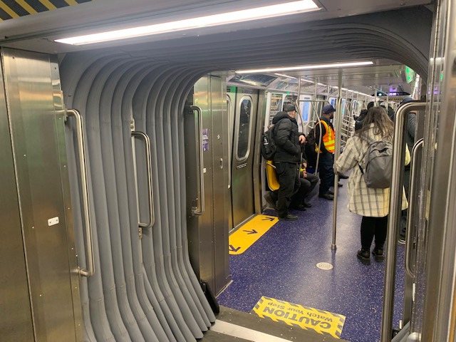 Expect service disruptions — but ultimately better service — on the G train this summer 2 inside an open gangway train which is a walk-through train