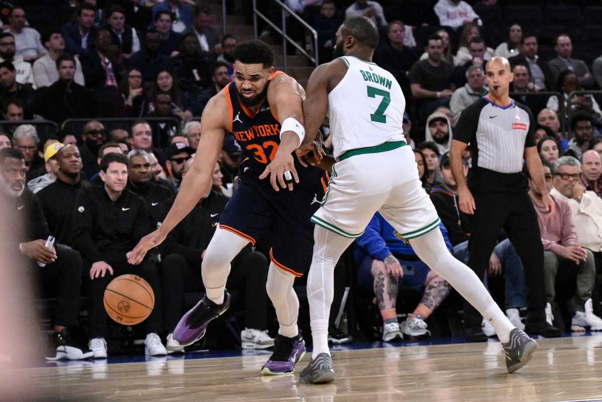 Karl-Anthony Towns Jaylen Brown Knicks Celtics