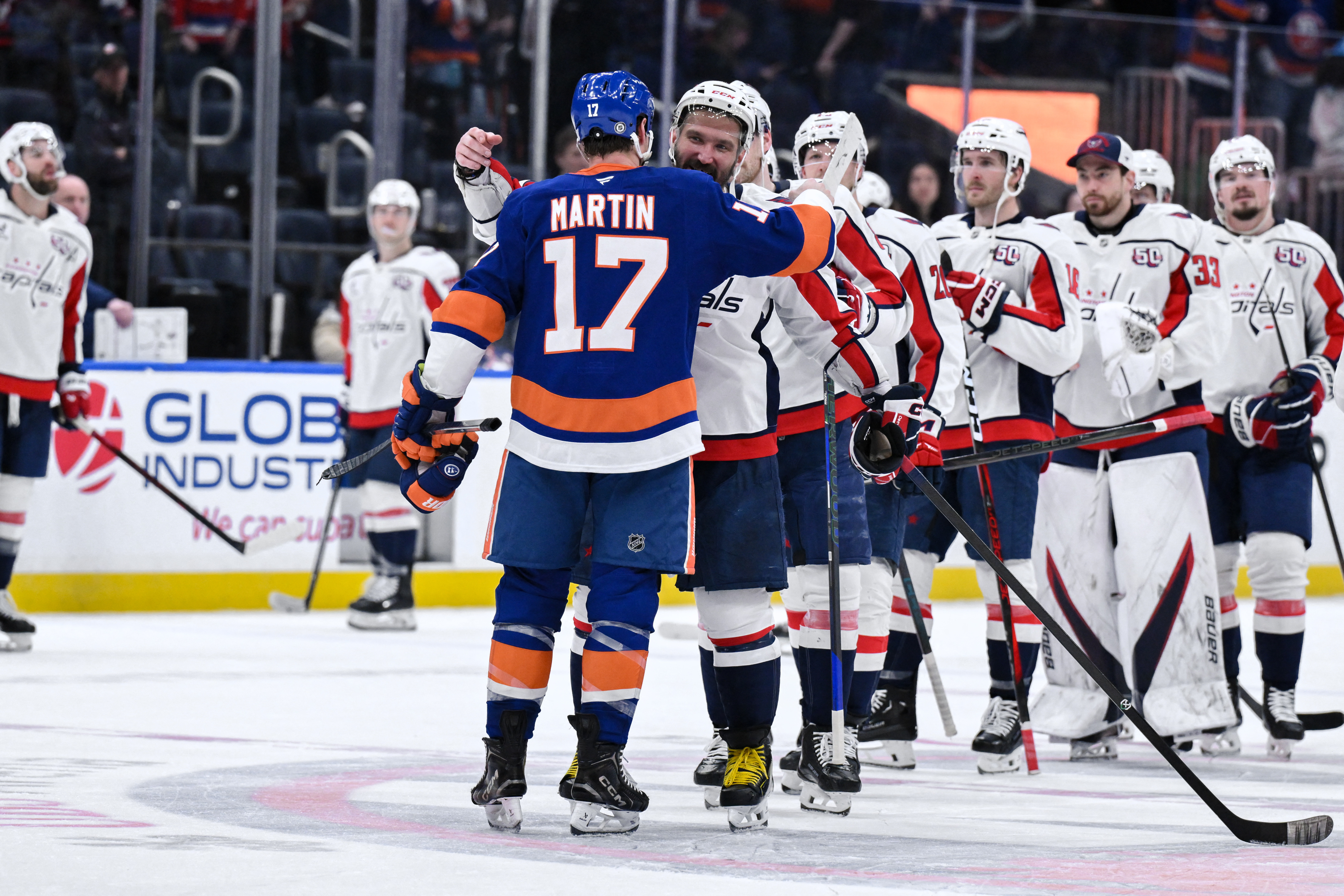 Matt Martin Capitals handshakes Ovechkin