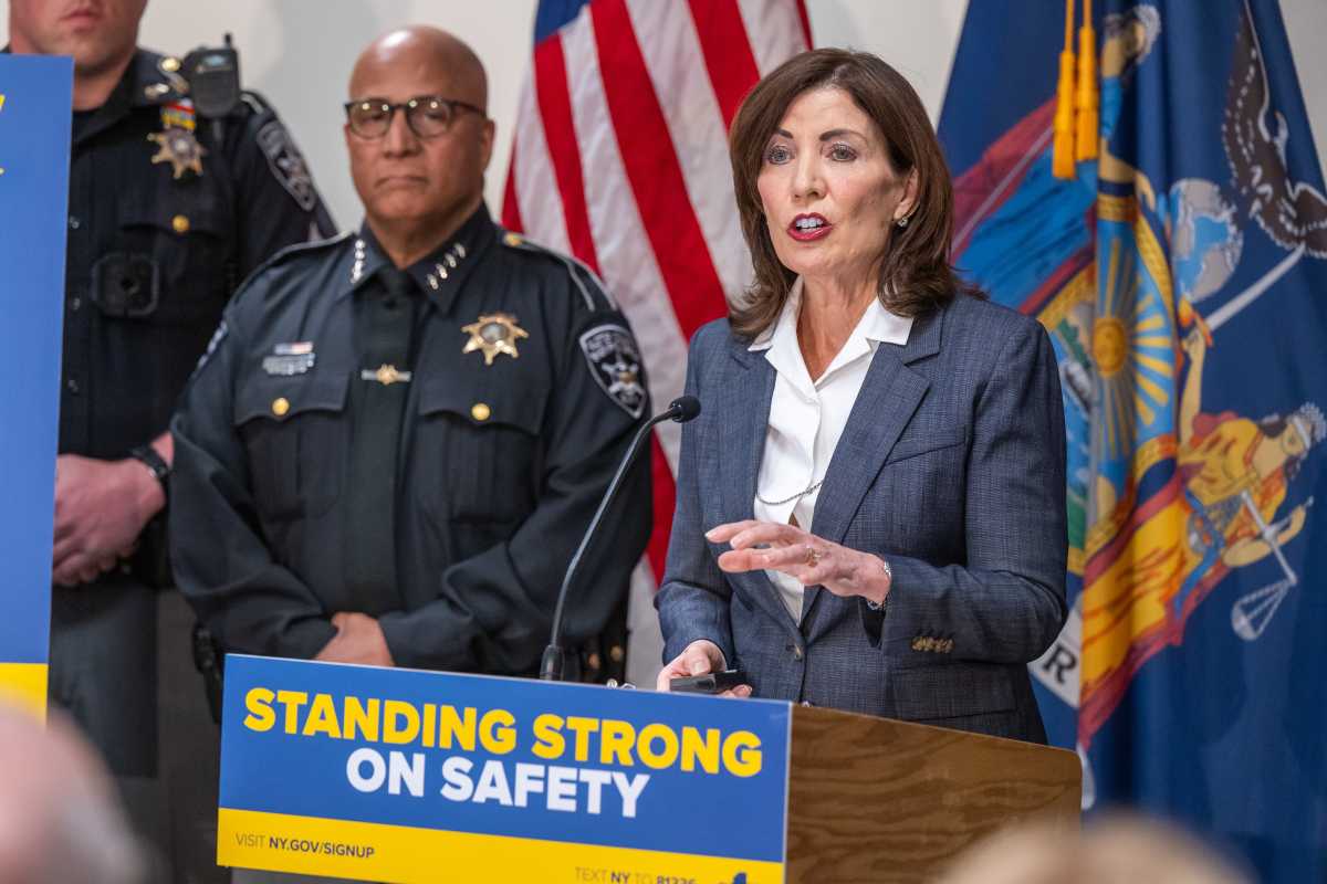 Gov. Kathy Hochul speaks about mental health and public safety