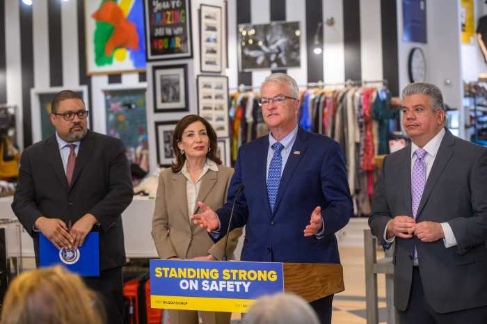 NY public defenders demand more input in Hochul-Legislature talks over discovery reform laws 2 Richmond County District Attorney Michael McMahon on April 16 alongside Gov. Hochul, Manhattan District Attorney Alvin Bragg and Brooklyn District Attorney Eric Gonzalez