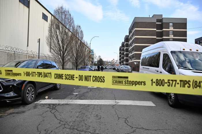 Police at a crime scene