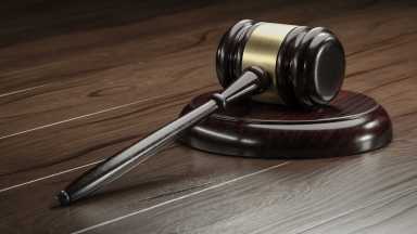 Gavel Mallet of justice. Law Legal System Crime concept. 3d illustration.