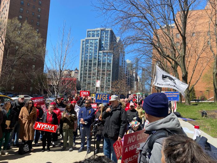 'Saving pennies will cost lives': Nurses and veterans rally against VA staffing cuts 3 John Rowan, former national president of Vietnam Veterans of America, urges rally participants to support efforts to keep VA hospitals open and fully staffed for the benefit of veterans and their families.
