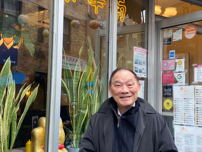 Hei Chan, ,owner of New Kam Man supermarket, says he is trying to keep prices low for his customers, but is uncertain how long he can carry the financial burden 