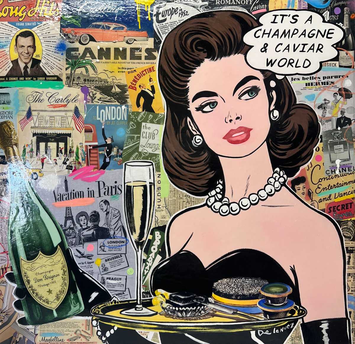 "Luxury Life Original on Wood" by Nelson De La Nuez