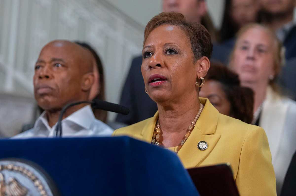 NYC Mayor's Race: City's largest public sector union backs slate with Speaker Adams on top, shutting out Cuomo 2 Speaker Adams at City Hall in 2025 Mayor's race