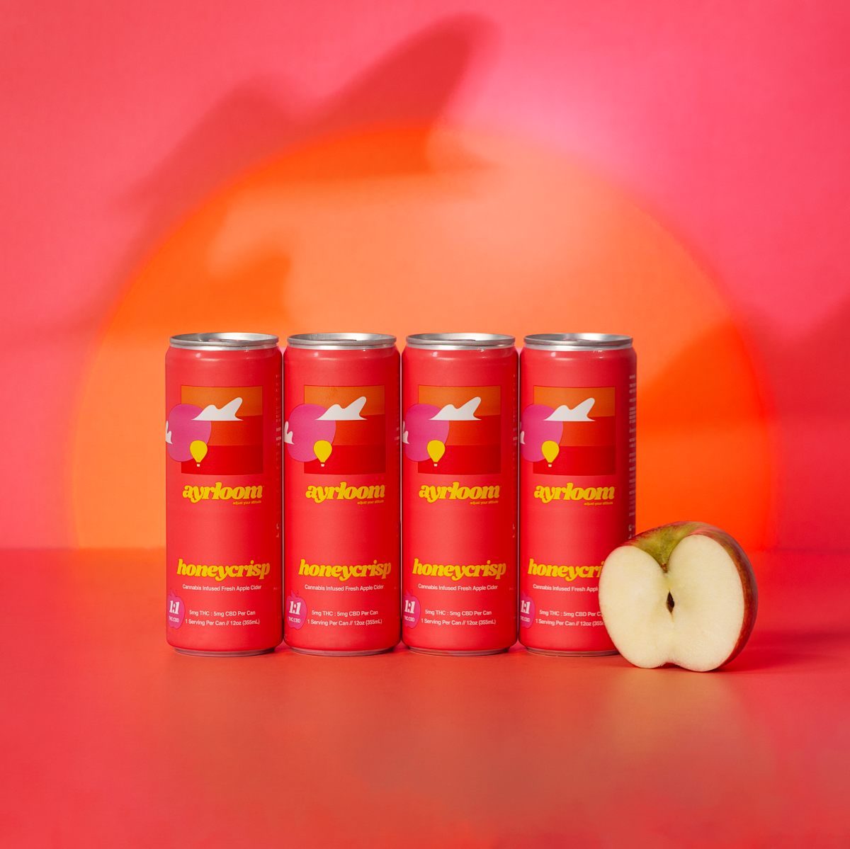 Ayrloom brings lineup of cannabis-infused beverages to New York's edible market 3 cans of Ayrloom's Honeycrisp flavor of cannabis beverage.