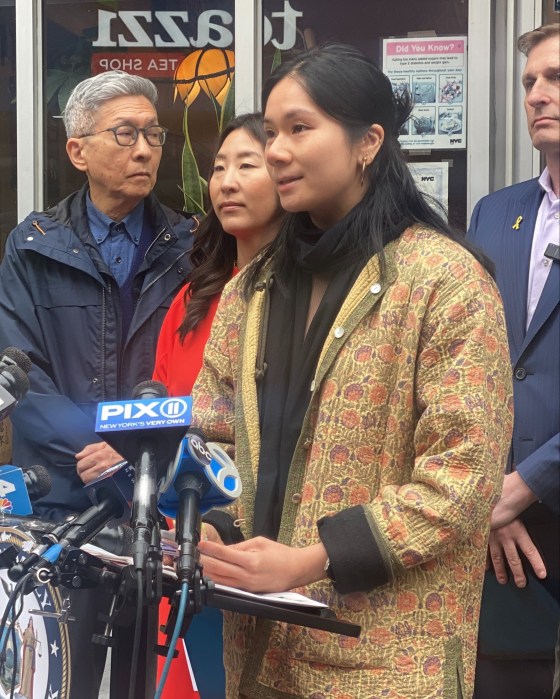Karen Lui, who runs Grand Tea Imports on Grand Street with her family, said her store has been hit hard by the tariffs.