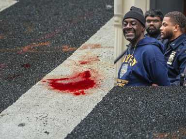 Blood at SoHo stabbing scene with perp in custody