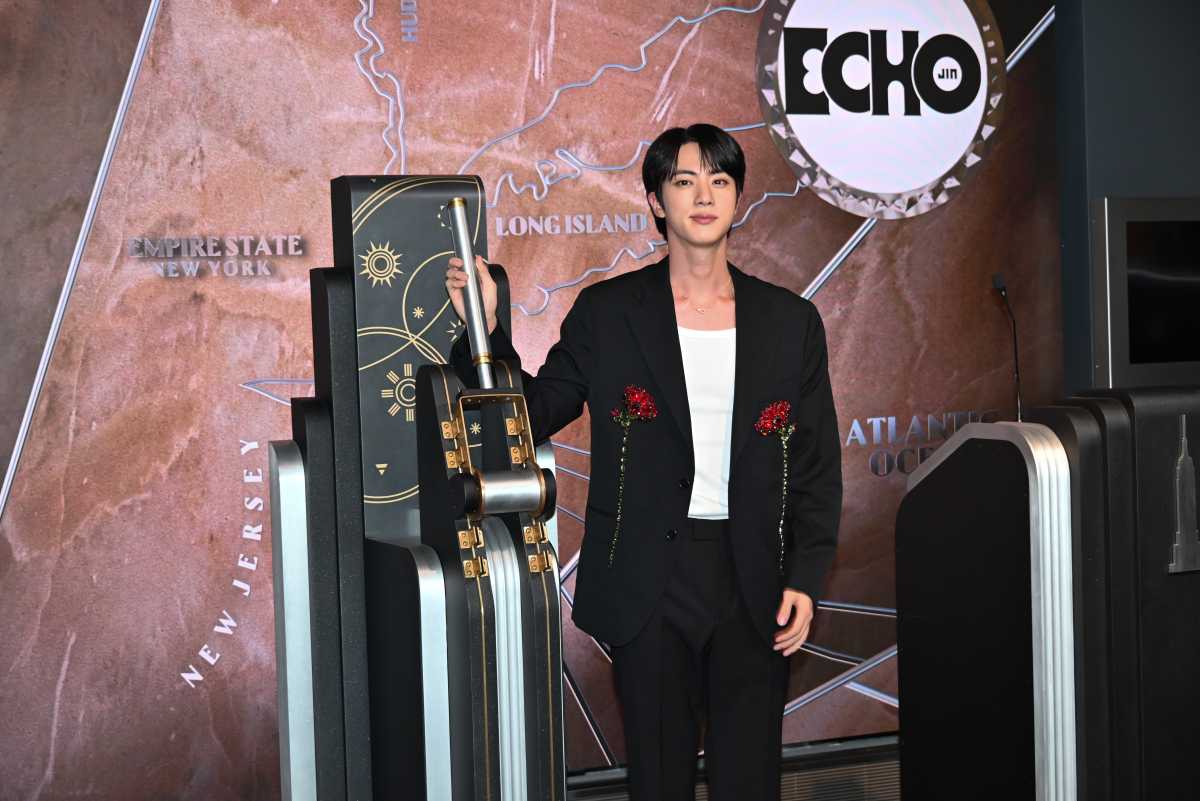 Jin of BTS lit the Empire State Building.