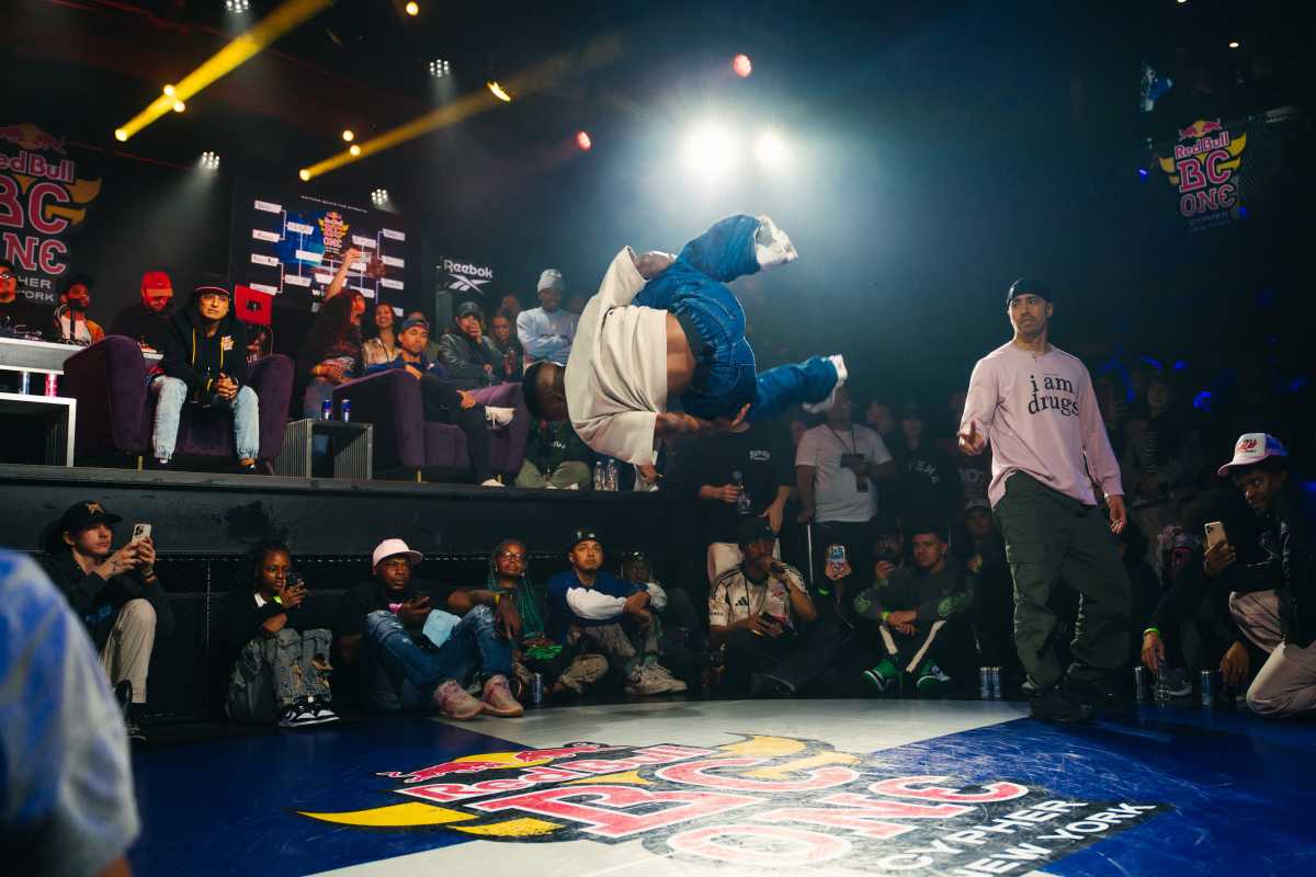 Competitor performs at Red Bull BC One Cypher in New York