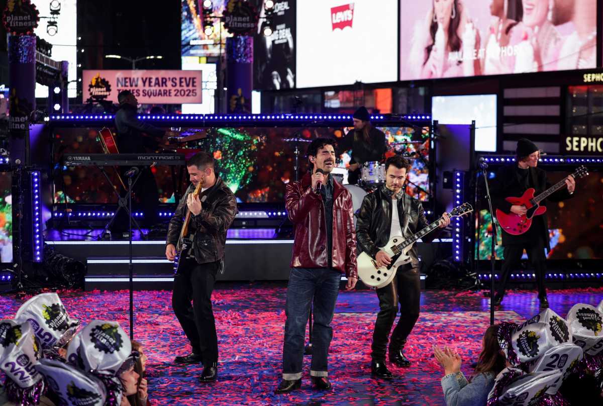 Jonas Brothers performing ahead of Macy's Fourth of July Fireworks