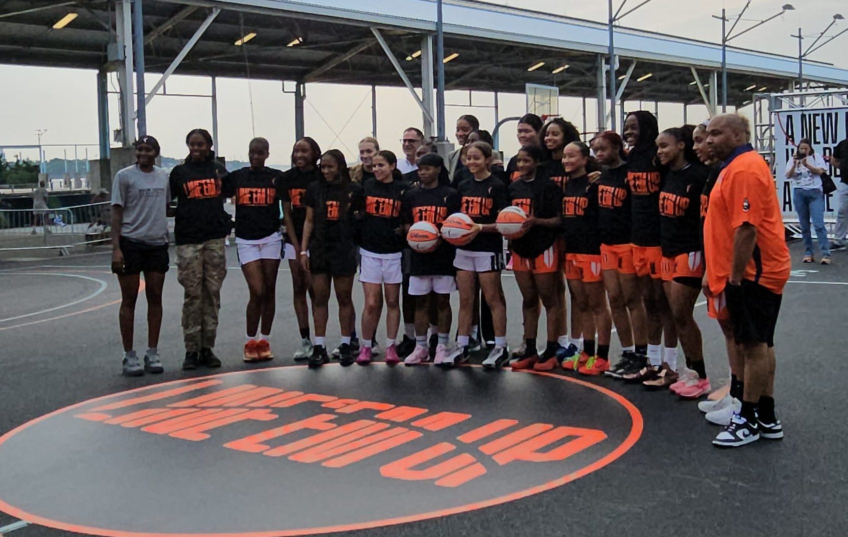 WNBA creates representation in NYC parks with Line 'Em Up initiative 2 WNBA Line 'Em Up
