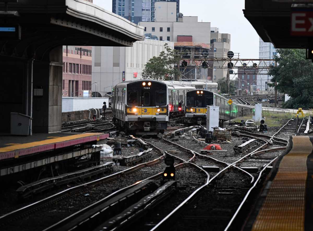 All aboard: Amtrak considers Queens for second NYC stop in plans for Long Island expansion 2 MTA LIRR trains pulling into Jamaica station