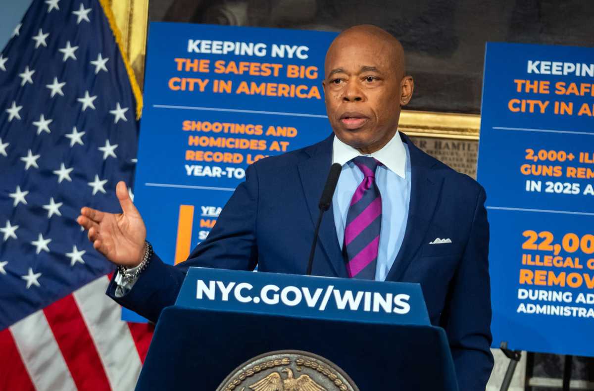 Mayor Adams speaking about ICE raids