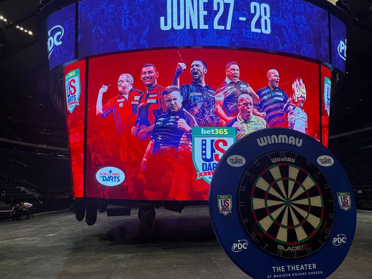Elite darts hits NYC as US Masters kicks off at MSG 2 a darts setup at MSG