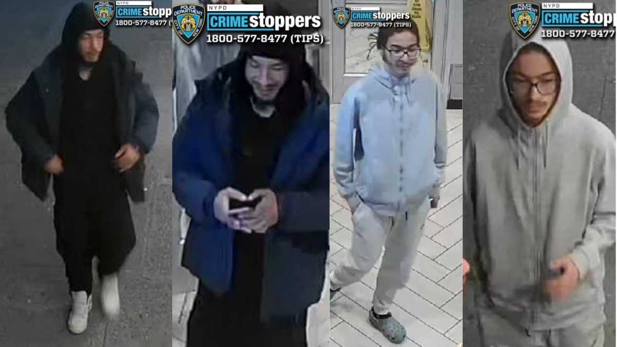 Cops are looking for two suspects, pictured above, that assaulted a man in the Bronx.