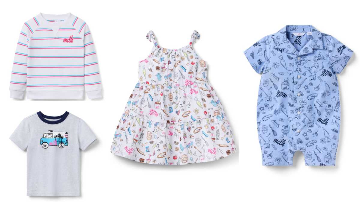 New York City's Milk Bar launches limited edition clothing line with Janie and Jack 3 Some of the items in Milk Bar's clothing line with Janie and Jack.