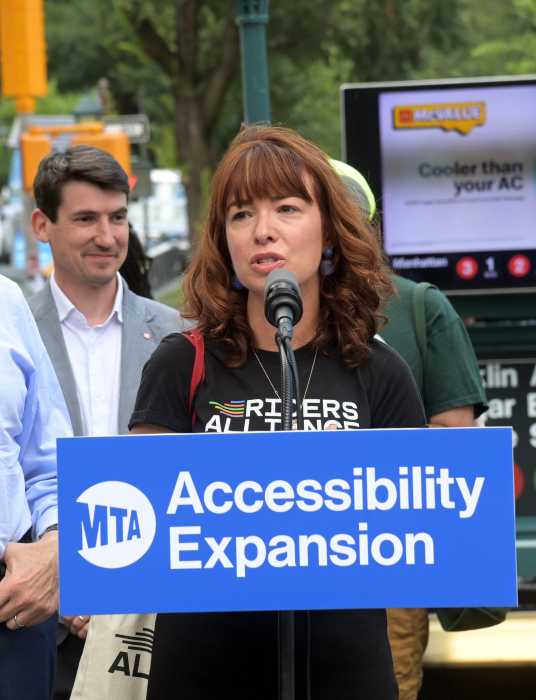 12 additional NYC subway stations to get accessibility upgrades under MTA’s capital plan 2 woman wearing a black shirt standing in front of a podium