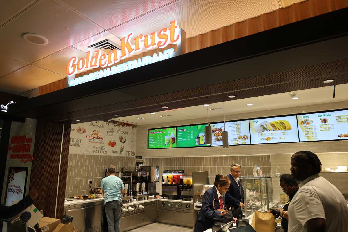 a group of people inside a casual restaurant