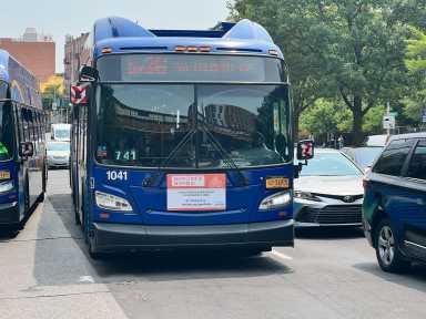 Bus in the Bronx with camera to catch drivers who break the law