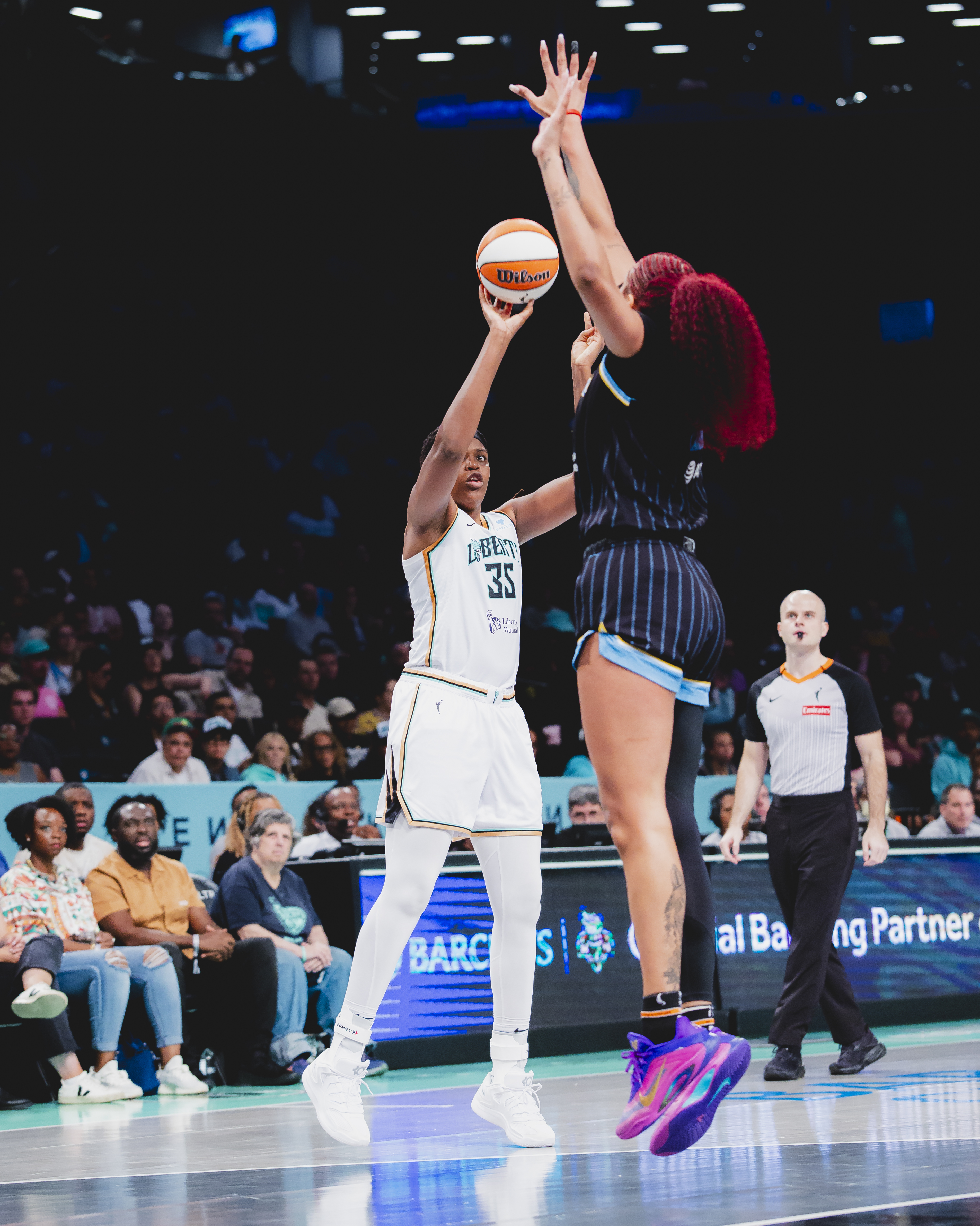 New York Liberty fall to the Chicago Sky 91-85 at Barclays Center Arena in Brooklyn, NY