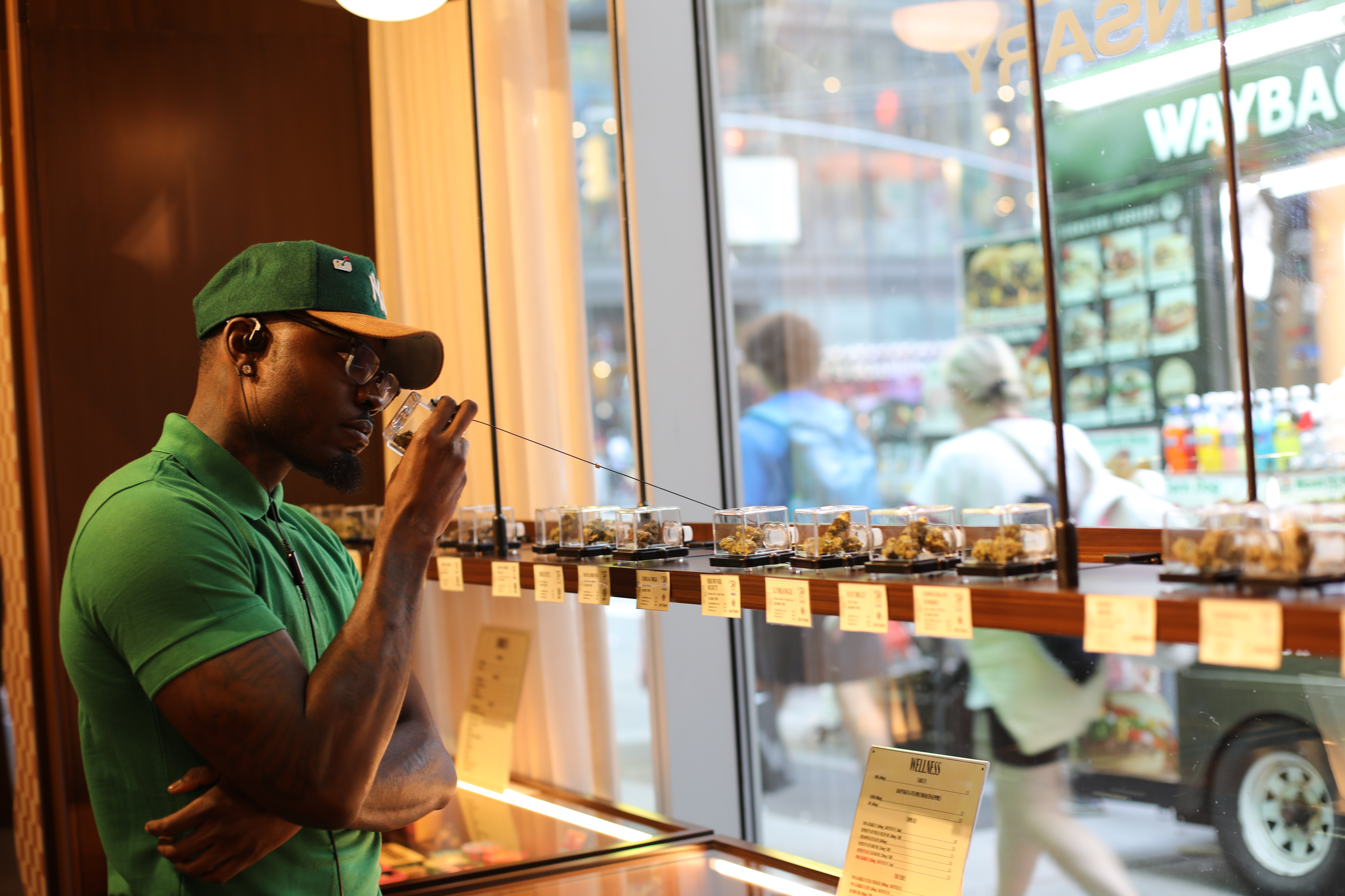 The Daily Green opens in Times Square, bringing news motif to cannabis dispensary 2 A customer checks out the Bud Bar at The Daily Green.