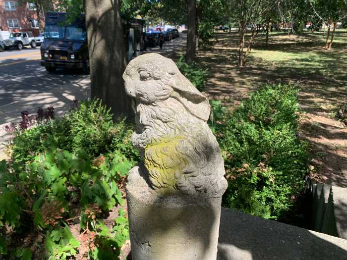 statue in the shape of a rabbit